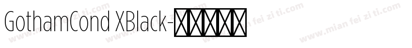 GothamCond XBlack字体转换